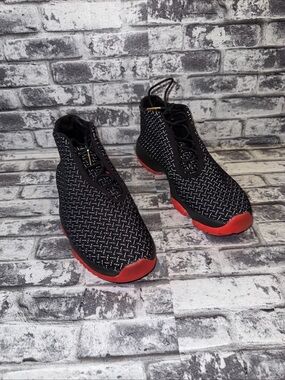 Used Jordan Air Future Premium Infrared Black Red 652141-023 Men's Sneaker 10.5M